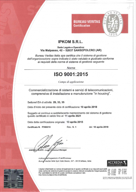 ISO 9001 - Centralino-Cloud.it